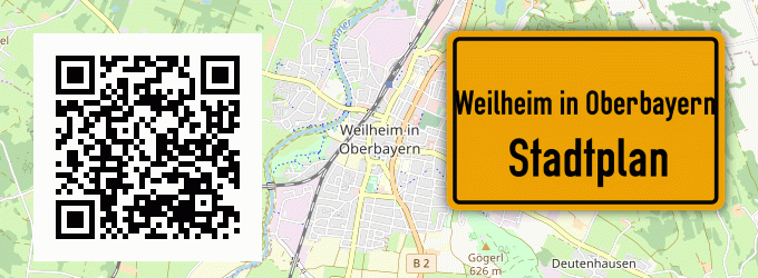 Stadtplan Weilheim in Oberbayern