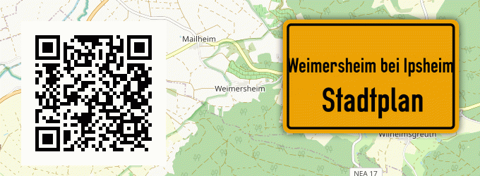 Stadtplan Weimersheim bei Ipsheim