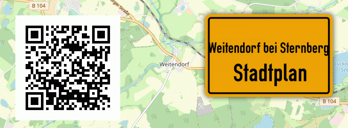 Stadtplan Weitendorf bei Sternberg