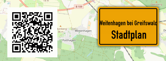 Stadtplan Weitenhagen bei Greifswald