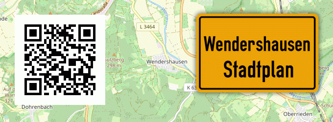Stadtplan Wendershausen, Kreis Witzenhausen