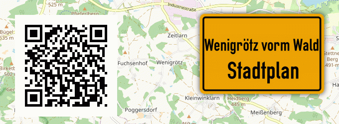 Stadtplan Wenigrötz vorm Wald