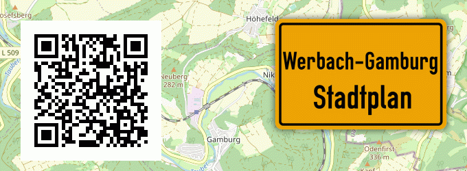 Stadtplan Werbach-Gamburg