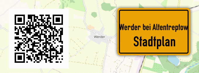 Stadtplan Werder bei Altentreptow