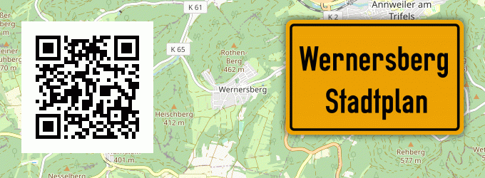 Stadtplan Wernersberg, Pfalz