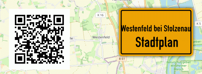 Stadtplan Westenfeld bei Stolzenau, Weser