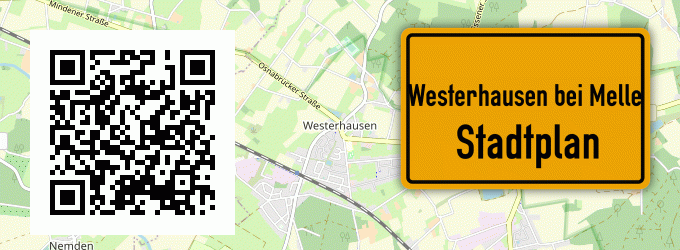 Stadtplan Westerhausen bei Melle, Wiehengebirge