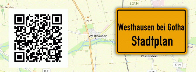 Stadtplan Westhausen bei Gotha