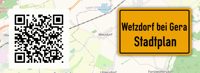 Stadtplan Wetzdorf bei Gera