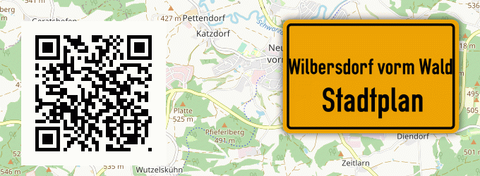 Stadtplan Wilbersdorf vorm Wald