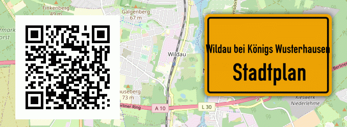 Stadtplan Wildau bei Königs Wusterhausen