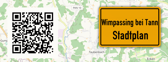 Stadtplan Wimpassing bei Tann, Niederbayern