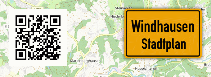 Stadtplan Windhausen, Kreis Alsfeld
