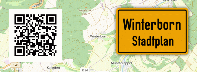 Stadtplan Winterborn, Pfalz