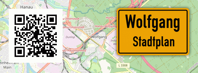 Stadtplan Wolfgang, Kreis Hanau