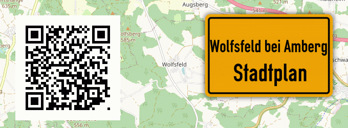 Stadtplan Wolfsfeld bei Amberg, Oberpfalz