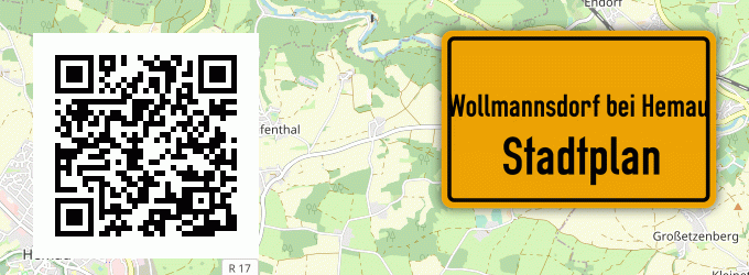Stadtplan Wollmannsdorf bei Hemau