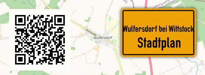 Stadtplan Wulfersdorf bei Wittstock