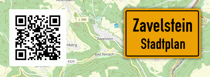 Stadtplan Zavelstein