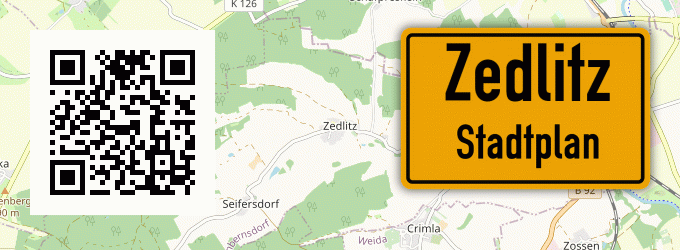 Stadtplan Zedlitz