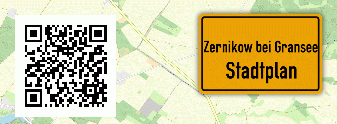 Stadtplan Zernikow bei Gransee
