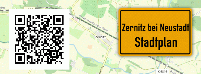 Stadtplan Zernitz bei Neustadt, Dosse