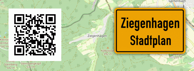 Stadtplan Ziegenhagen, Kreis Witzenhausen