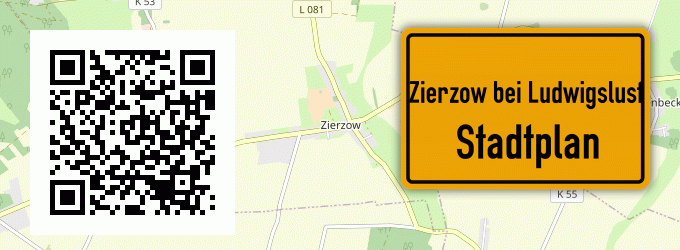 Stadtplan Zierzow bei Ludwigslust