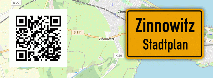 Stadtplan Zinnowitz, Ostseebad