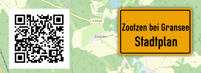 Stadtplan Zootzen bei Gransee