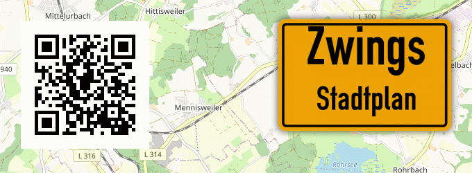 Stadtplan Zwings