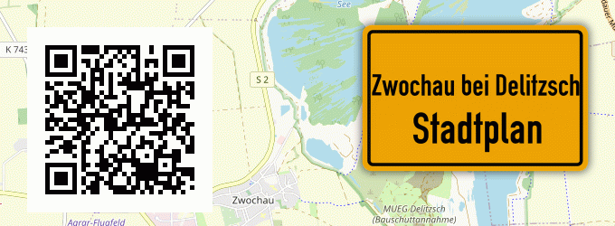 Stadtplan Zwochau bei Delitzsch
