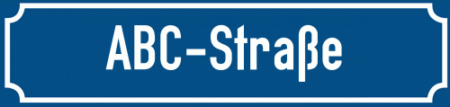 Straßenschild ABC-Straße