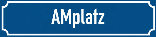 Straßenschild AMplatz zum kostenlosen Download