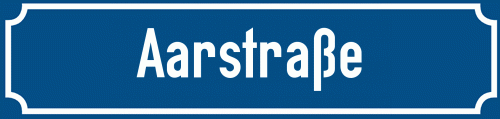 Straßenschild Aarstraße