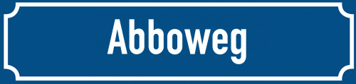 Straßenschild Abboweg