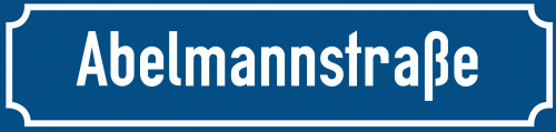 Straßenschild Abelmannstraße