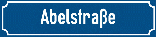 Straßenschild Abelstraße