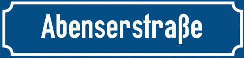 Straßenschild Abenserstraße