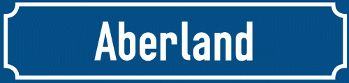 Straßenschild Aberland