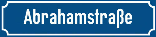 Straßenschild Abrahamstraße