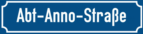 Straßenschild Abt-Anno-Straße