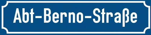Straßenschild Abt-Berno-Straße