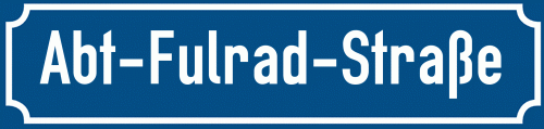 Straßenschild Abt-Fulrad-Straße zum kostenlosen Download