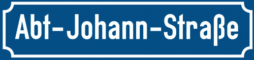 Straßenschild Abt-Johann-Straße