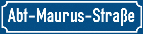 Straßenschild Abt-Maurus-Straße