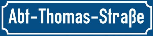 Straßenschild Abt-Thomas-Straße