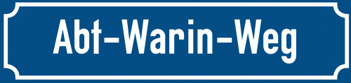 Straßenschild Abt-Warin-Weg
