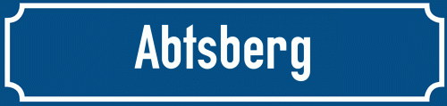 Straßenschild Abtsberg
