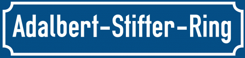 Straßenschild Adalbert-Stifter-Ring zum kostenlosen Download